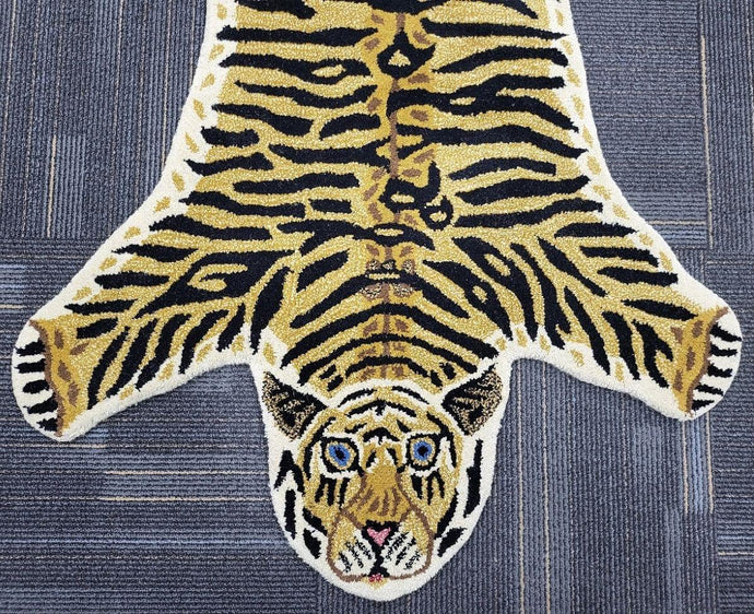 Hand Tufted Tiger - Flat - Handmade Carpet Gallery